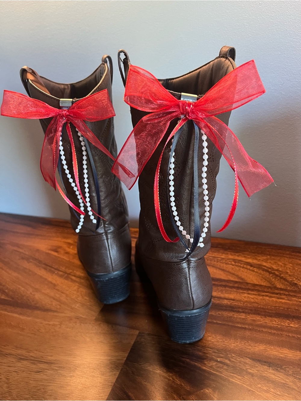 Red, white, and blue rear boot bows!